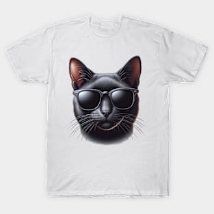 Bombay Cat Wearing Sunglasses T-Shirt